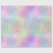 Rainbow Iridescent Folie en holografisch glitter Cadeaupapier (Vlak)