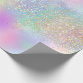 Rainbow Iridescent Folie en holografisch glitter Cadeaupapier (Hoek)