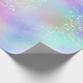 Rainbow Iridescent Folie en holografisch glitter Cadeaupapier (Hoek)