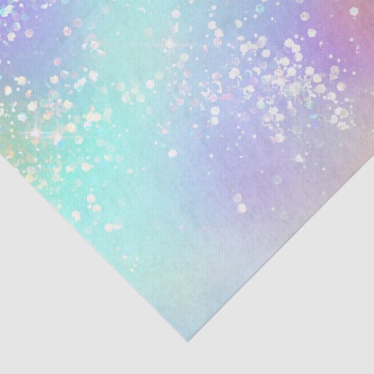Rainbow Iridescent Folie en holografisch glitter Tissuepapier (Detail)