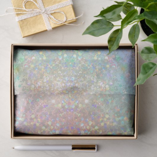 Rainbow Iridescent Folie en holografisch glitter Tissuepapier (Geschenk)