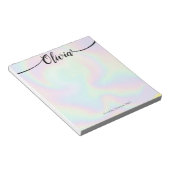 Rainbow Iridescent Handgeschreven Script-kalligraf Notitieblok (Schuin)