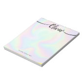 Rainbow Iridescent Handgeschreven Script-kalligraf Notitieblok (Linkerzijde)