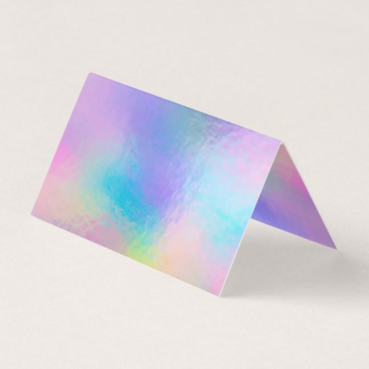 Rainbow Iridescent Holographic Script Manager Visitekaartje (Achterkant)