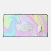 Rainbow Iridescent Large Extended Custom Bureaumat (Keyboard & Muis)