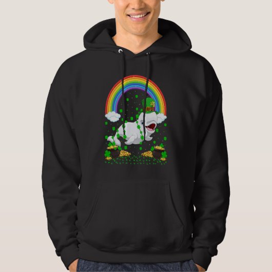Rainbow Irish Shamrock Beluga Whale St Patrick's D Hoodie (Voorkant)