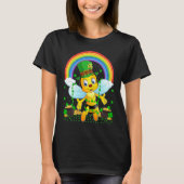 Rainbow Irish Shamrock Bumblebee St Patrick's Day T-shirt (Voorkant)
