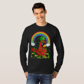 Rainbow Irish Shamrock Cardinal Bird St Patrick's T-shirt (Voorkant volledig)