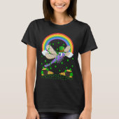 Rainbow Irish Shamrock Dragonfly St Patrick's Day T-shirt (Voorkant)
