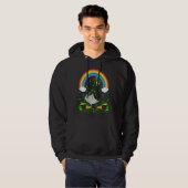 Rainbow Irish Shamrock Goose Bird St Patrick's Day Hoodie (Voorkant volledig)