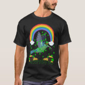 Rainbow Irish Shamrock Hummingbird St Patrick's Da T-shirt (Voorkant)