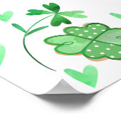 Rainbow Irish Theme Eerste Verjaardag Mijlpaal Poster (Hoek)