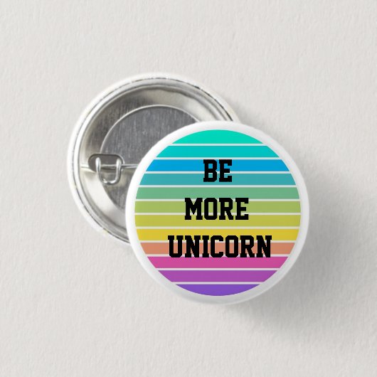 RAINBOW IS MEER UNICORN BUTTON BADGE (Voorkant /achterkant)