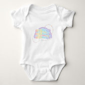 Rainbow IVF MIRACLE Colorful Infertility Awareness Romper (Voorkant)