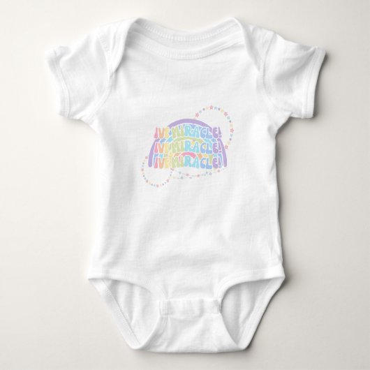 Rainbow IVF MIRACLE Colorful Infertility Awareness Romper (Voorkant)
