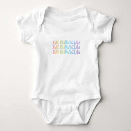 Rainbow IVF MIRACLE Preppy Infertility Awareness Romper (Voorkant)
