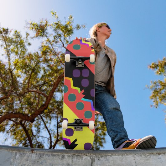 Rainbow Jagged Geo Persoonlijk Skateboard (Buiten 1)