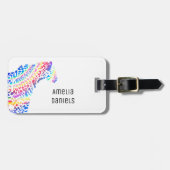 Rainbow Jaguar gepersonaliseerd Bagagelabel (Voorkant horizontaal)