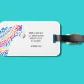 Rainbow Jaguar gepersonaliseerd Bagagelabel