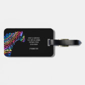 Rainbow Jaguar gepersonaliseerd Bagagelabel (Achterkant horizontaal)