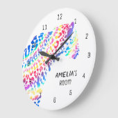 Rainbow Jaguar gepersonaliseerde klok (Hoek)