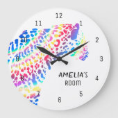 Rainbow Jaguar gepersonaliseerde klok (Voorkant)