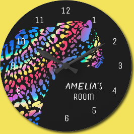 Rainbow Jaguar gepersonaliseerde klok