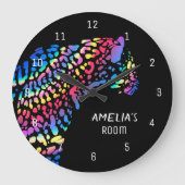 Rainbow Jaguar gepersonaliseerde klok (Voorkant)