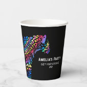Rainbow Jaguar Gepersonaliseerde Partij Papieren Bekers (Achterkant)