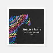 Rainbow Jaguar Gepersonaliseerde Partij Servet (Voorkant)