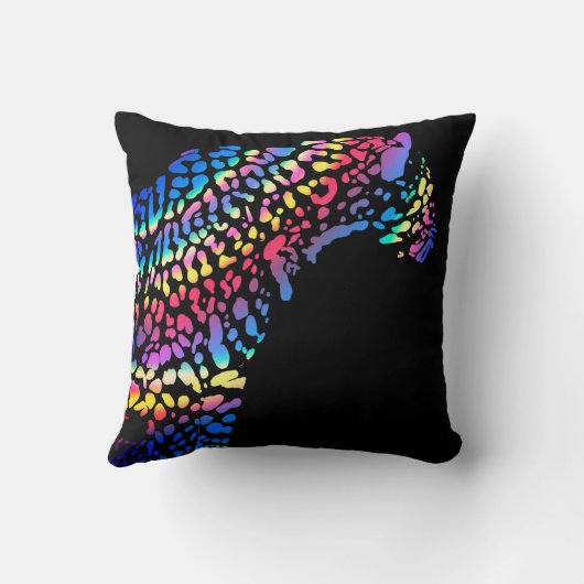 Rainbow Jaguar Kinder Monogram Bedroom Kussen (Achterkant)