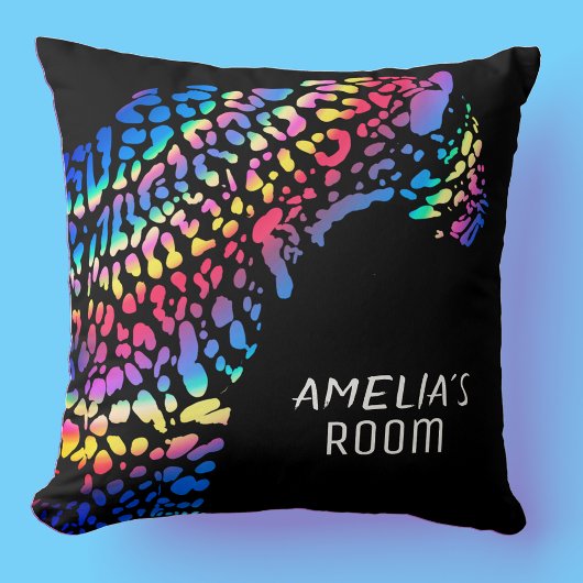 Rainbow Jaguar Kinder Monogram Bedroom Kussen