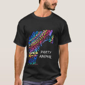 Rainbow Jaguar Party Animal T-Shirt (Voorkant)
