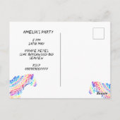 Rainbow Jaguar Party Uitnodiging (Achterkant)