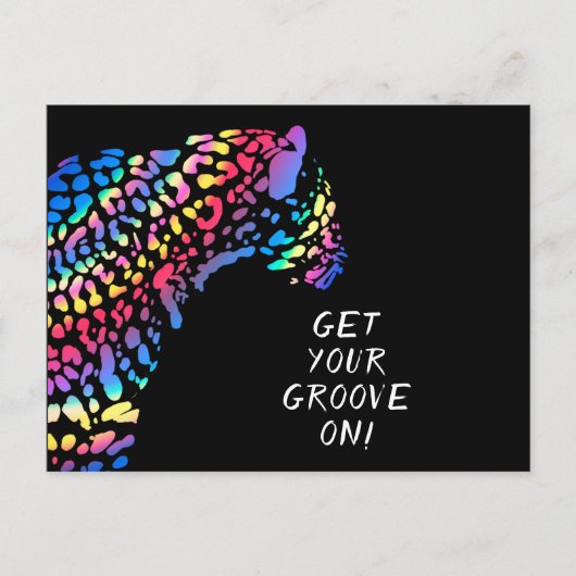 Rainbow Jaguar Party Uitnodiging (Voorkant)