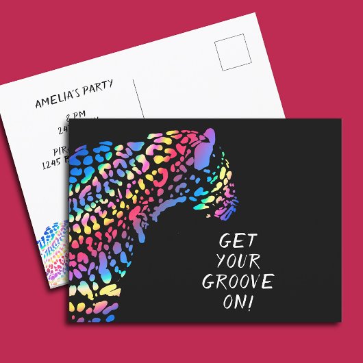 Rainbow Jaguar Party Uitnodiging