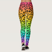 Rainbow Jaguar Spots Animal Print Leggings (Achterkant)