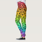 Rainbow Jaguar Spots Animal Print Leggings (Links)