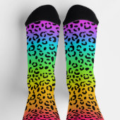 Rainbow Jaguar Spots Animal Print Sokken (Top)