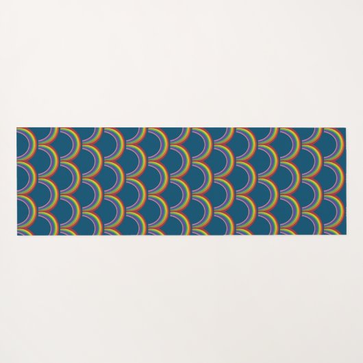 Rainbow Japanse Fan Yogamat (Achterkant (horizontaal))