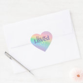 Rainbow Je bent geliefde Stickers (Envelop)