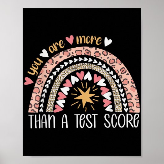 Rainbow Je bent meer dan een testscore testdag Poster (Voorkant)