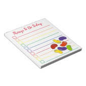 Rainbow Jelly Bean Snoep, gepersonaliseerd om lijs Notitieblok (Schuin)