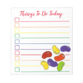 Rainbow Jelly Bean Snoep, gepersonaliseerd om lijs Notitieblok (Voorkant)