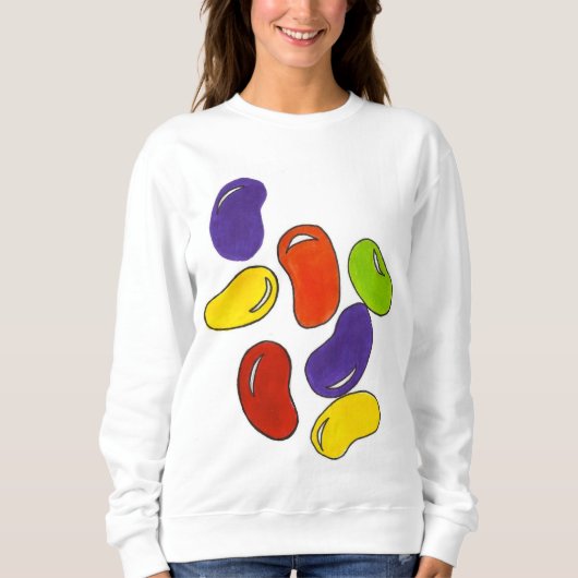 Rainbow Jelly Beans Easter Snoep Foodie Trui (Voorkant)