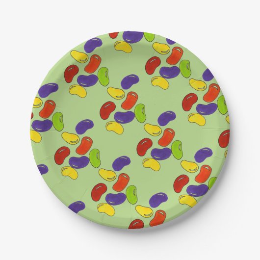 Rainbow Jelly Beans Jellybean Easter Basket Snoep Papieren Bordje (Voorkant)