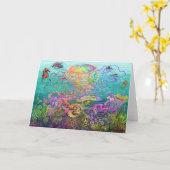 Rainbow Jellyfish Card Kaart (Gele Bloem)