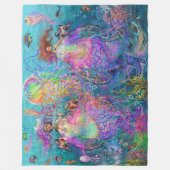 Rainbow Jellyfish Mermaid Dresses Fleece Blanket Deken (Voorkant)
