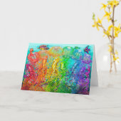 Rainbow Jellyfish Squids Kaart (Gele Bloem)