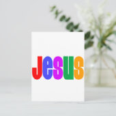 Rainbow Jesus Briefkaart (Staand voorkant)